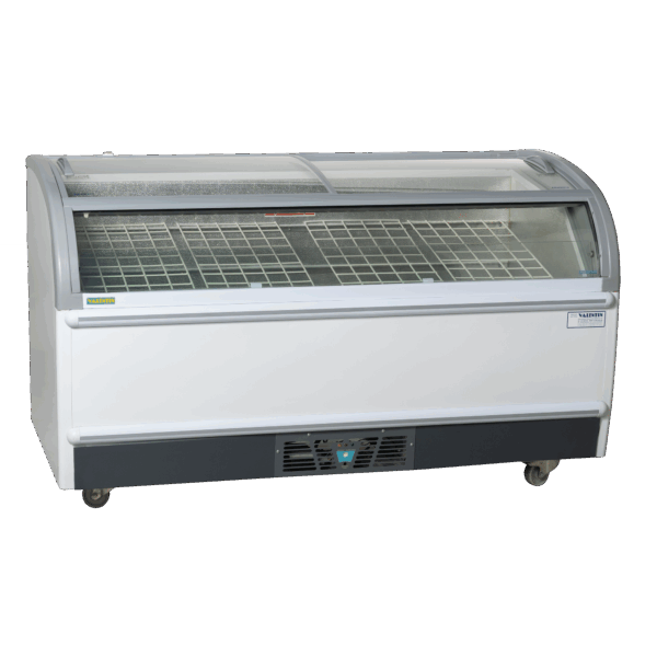 Frozen food display case round glass 150 cm