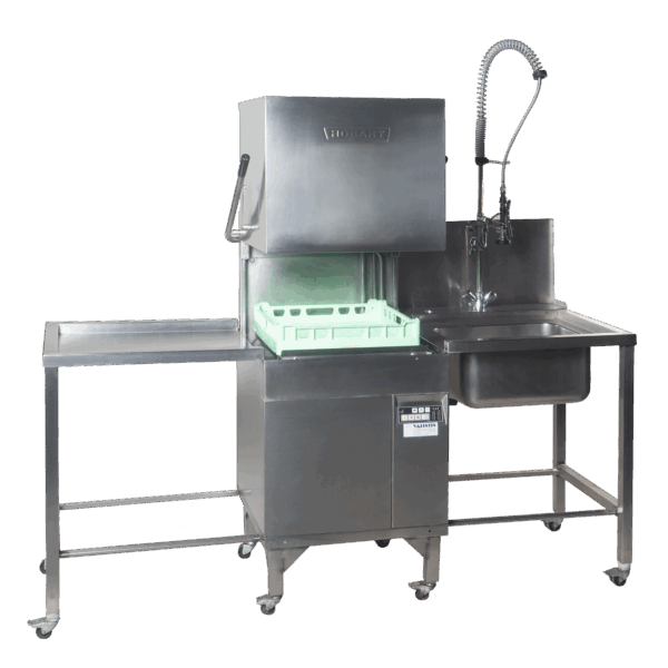 Rack pass-through dishwasher / direction of rotation can be changed